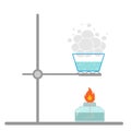 Chemistry evaporation diagram. Chemistry infographics